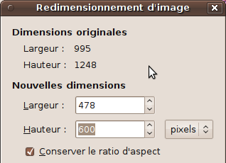 Redimensionner une image en format portrait